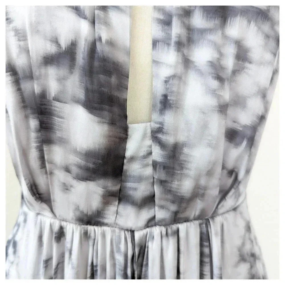 H&M Gold Label Halter Flowy Maxy Dress Size 8 - Picture 4 of 11